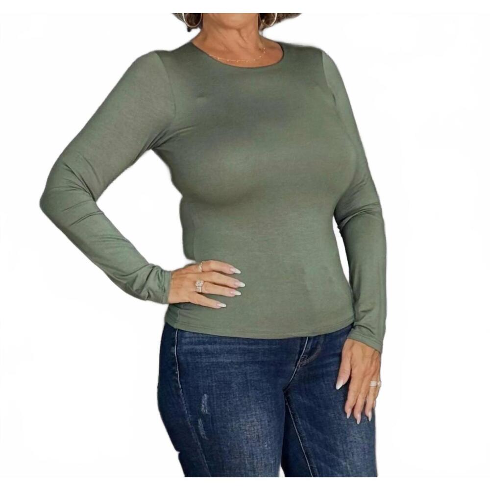 NEW WASABI + MINT easy decisions top in olive